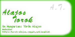 alajos torok business card