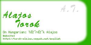 alajos torok business card